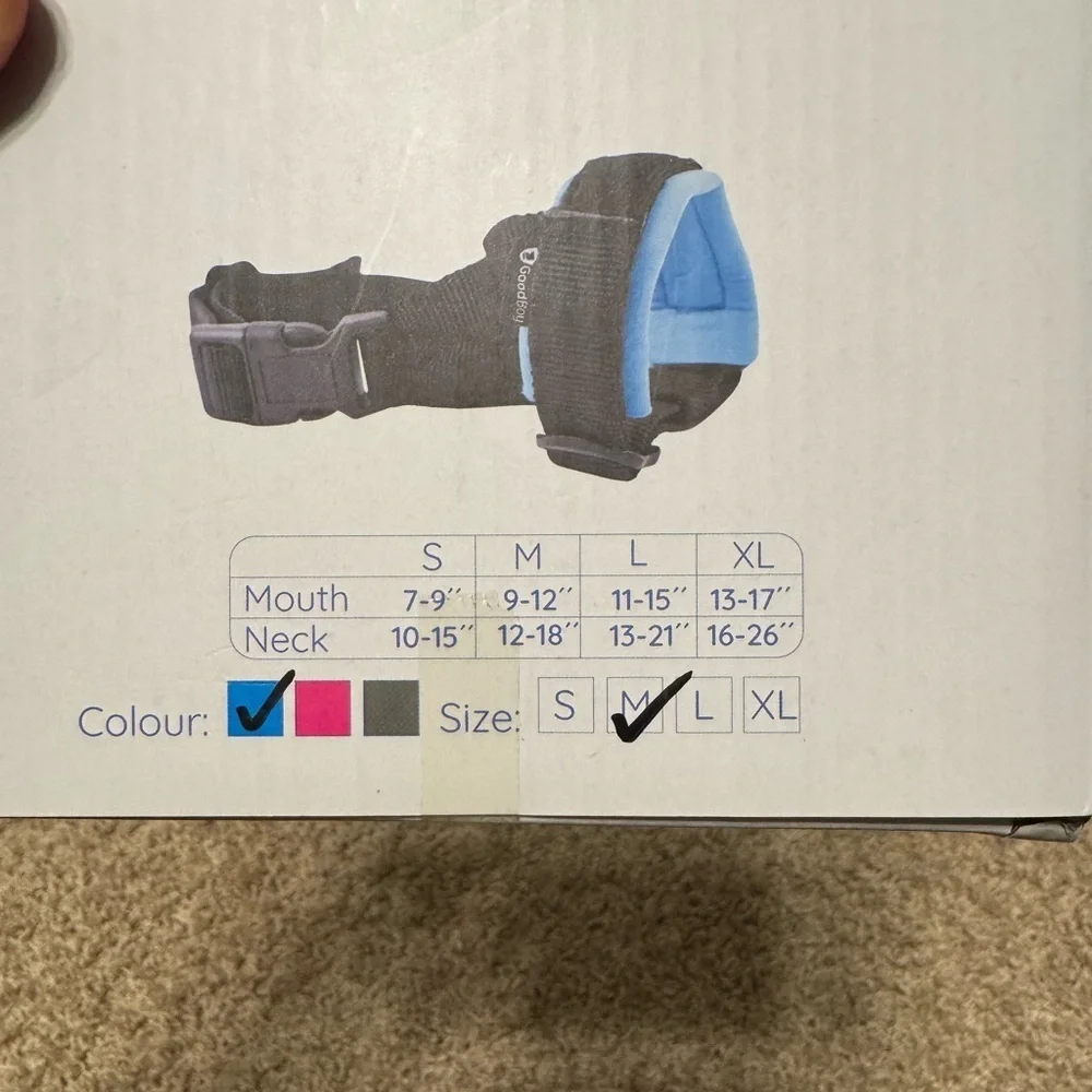 NIB Blue Good Boy Dog Muzzle Size Medium